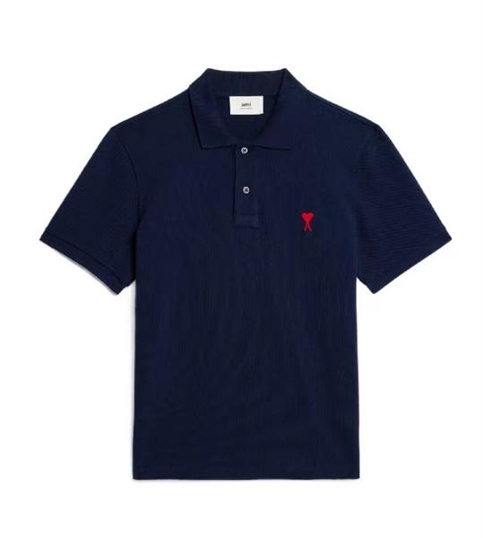 Ami Paris Heart Logo Polo
