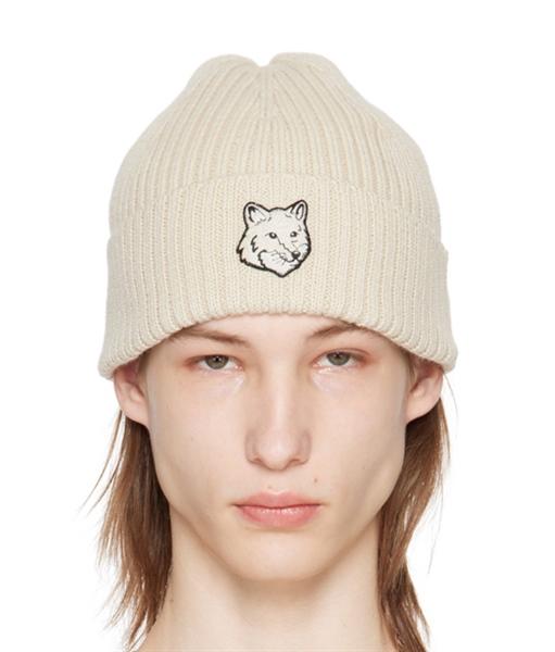 Maison Kitsune Bold Fox Head Beanie