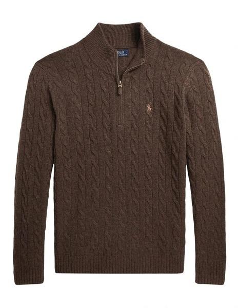 Ralph Lauren Quarter Zip Cable Knit Sweater