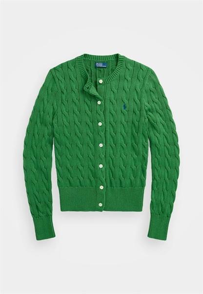 Ralph Lauren Cable Knit Cotton Crewneck Cardigan