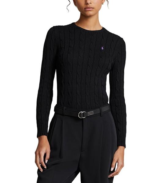 Ralph Lauren Cable Knit Cotton Crewneck Sweater ( Woman )