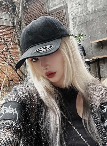 Diesel Metal Oval Logo D Baseball Cap