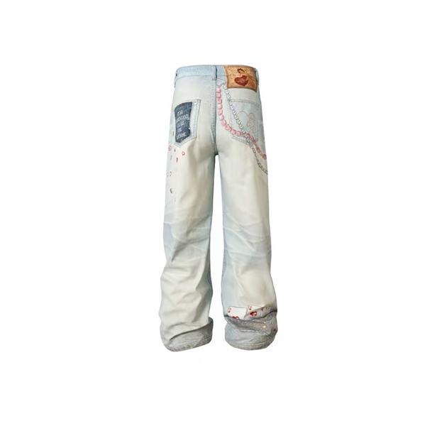 YadCrew Printed Oversized Jeans