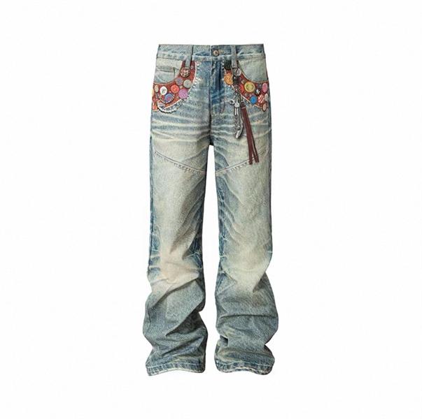 YadCrew Printed Loose Jeans