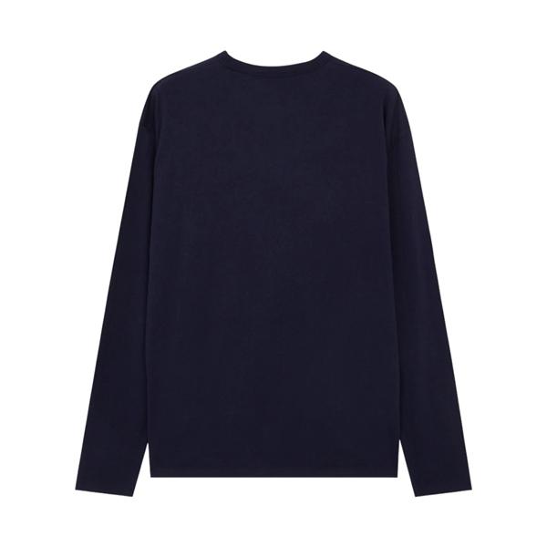 Maison Kitsune Fox Head Patch Long Sleeve T-Shirt