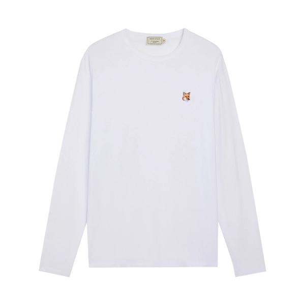 Maison Kitsune Fox Head Patch Long Sleeve T-Shirt