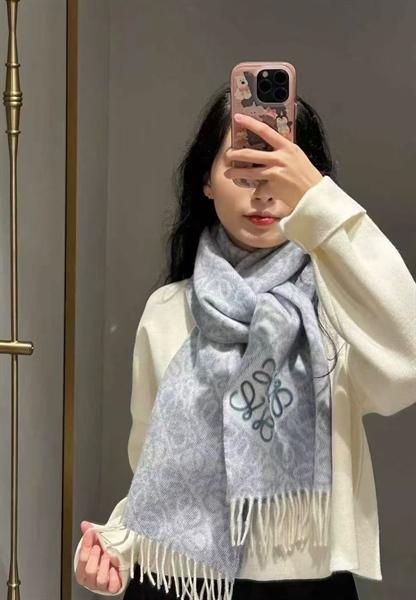 Loewe Anagram Wool Cashmere Scarf SS26