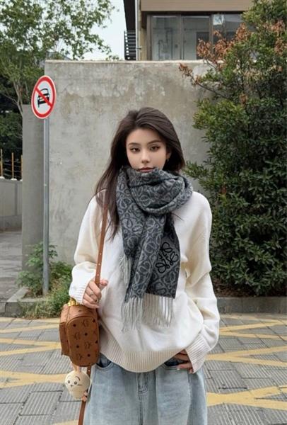 Loewe Anagram Wool Cashmere Scarf SS26