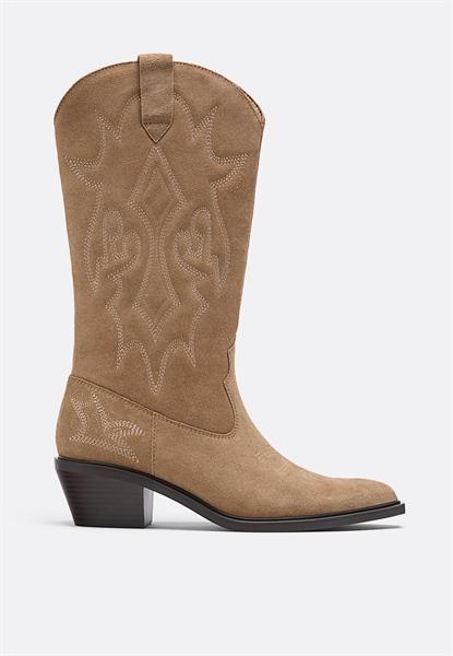 Stradivarius Split Leather Cowboy Boots