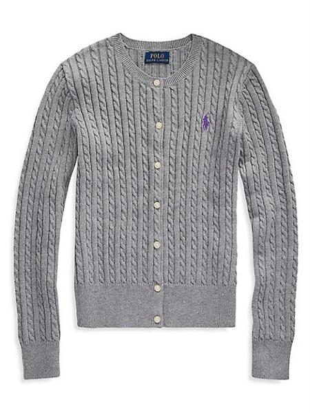 Ralph Lauren Mini Cable Cotton Cardigan