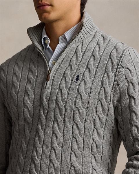 Ralph Lauren Quarter Zip Cable Knit Sweater