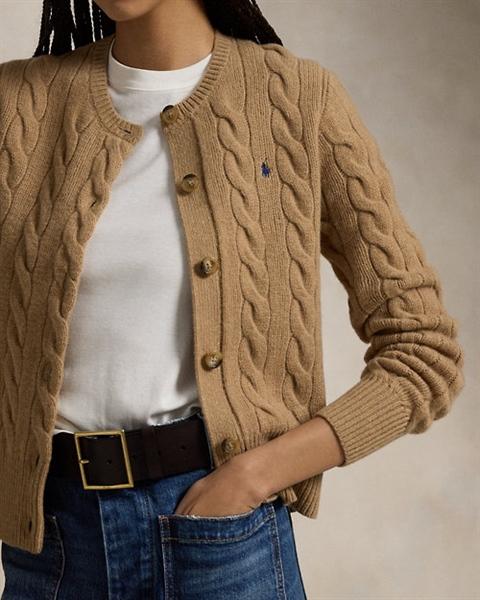 Ralph Lauren Cable Knit Wool Cashmere Cardigan