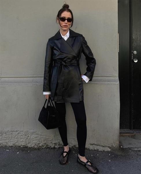 Alaia Fishnet Ballerina Flats