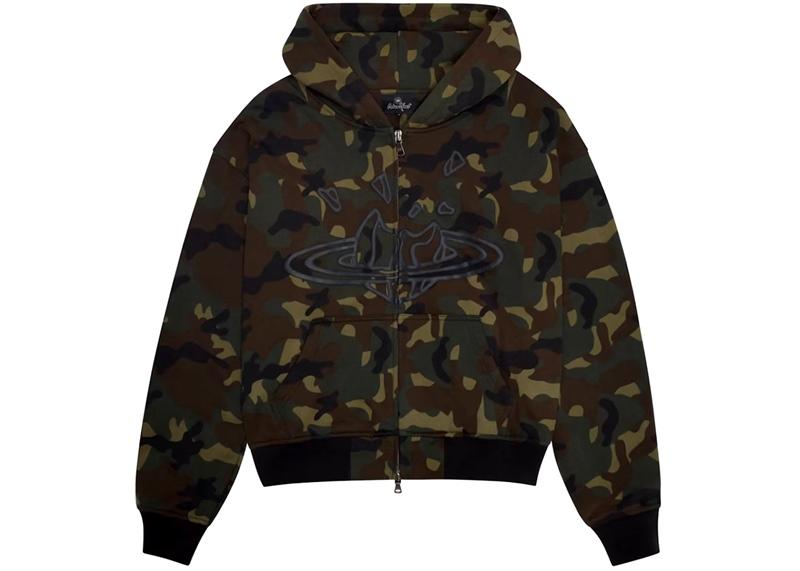 Broken Planet Camo Zip Up Hoodie