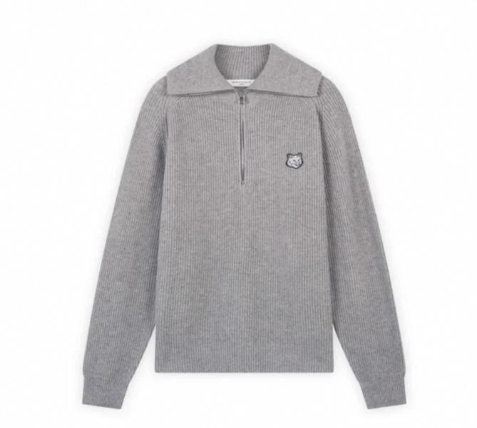 Maison Kitsuné Bold Fox Half Zip Sweater