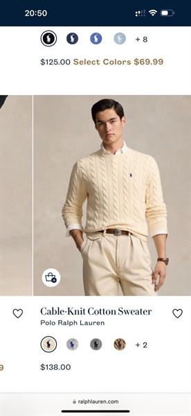 Ralph Lauren Cable Knit Cotton Sweater