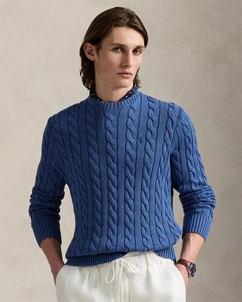 Polo Ralph Lauren Cable-Knit Garment-Dyed Cotton Jumper