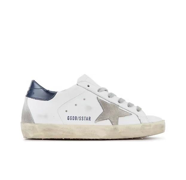 Golden Goose Navy Heels Super-Star Sneakers