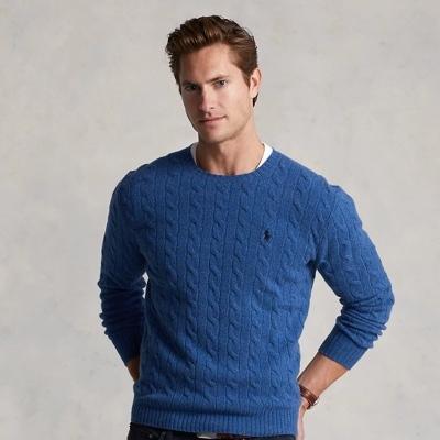 Ralph Ralph Lauren Cable Knit Cotton Crewneck Sweater