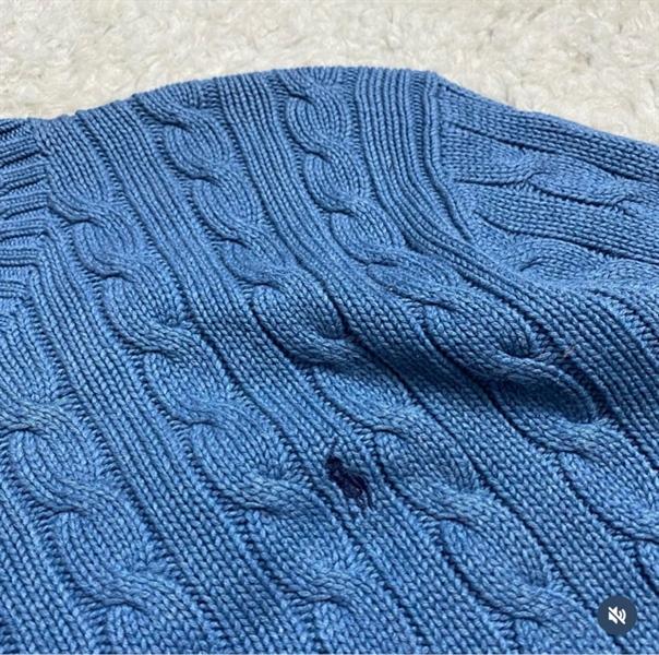 Ralph Ralph Lauren Cable Knit Cotton Crewneck Sweater