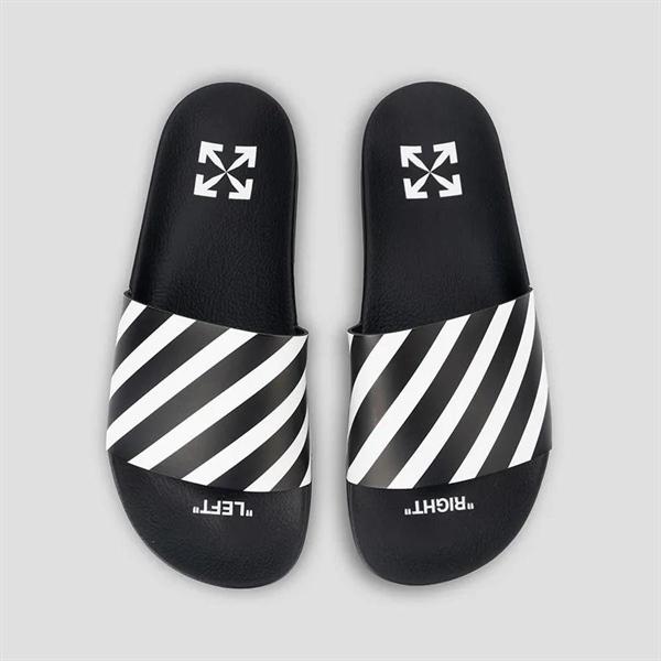 Off-White Diagonal Stripe Slides