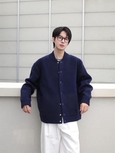 Lacoste Knit Wool Bomber Jacket