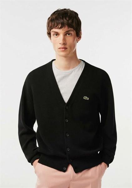 Lacoste Knit V-Neck Cardigan