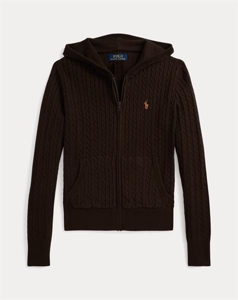 Ralph Lauren Mini-Cable Knit Zip Hoodie