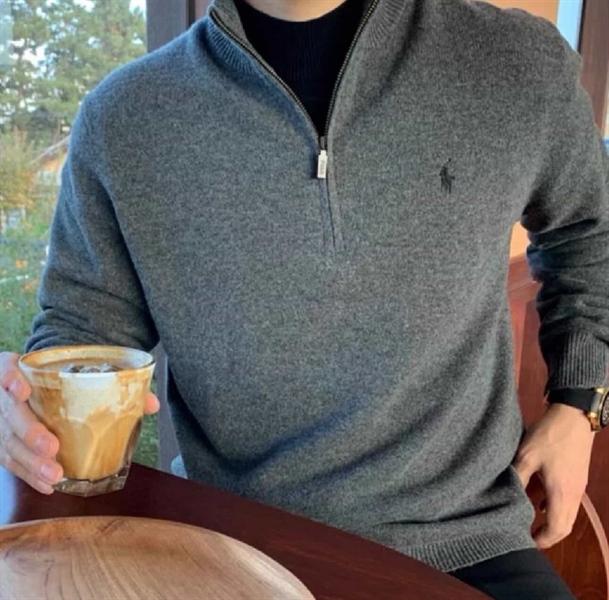 Ralph Lauren Quarter Zip Cotton Sweater