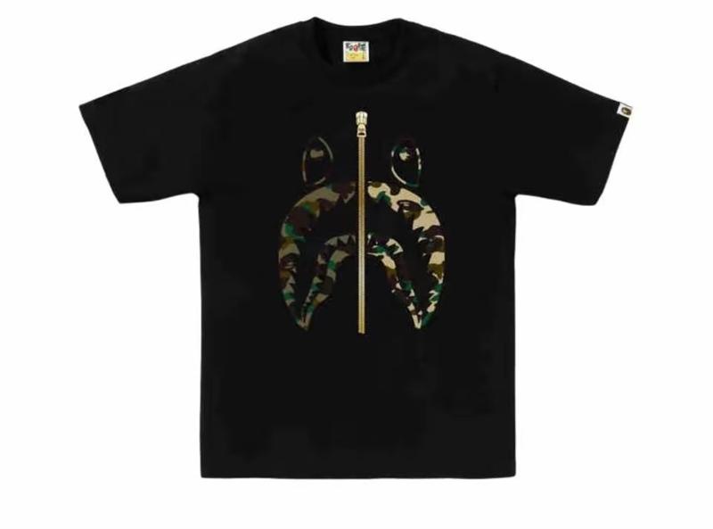 Bape Green Camo Shark Tee