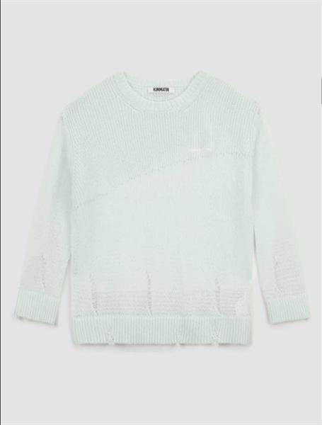 MATIN KIM DAMAGE DETAIL LOGO PULLOVER