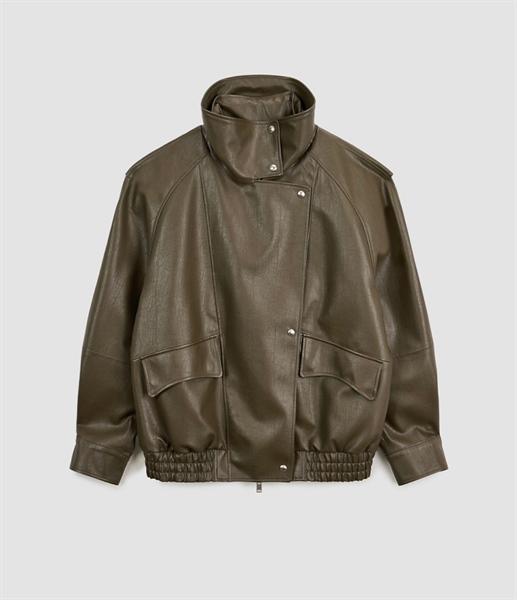 MATIN KIM OVERSIZE LAYERED LEATHER JUMPER