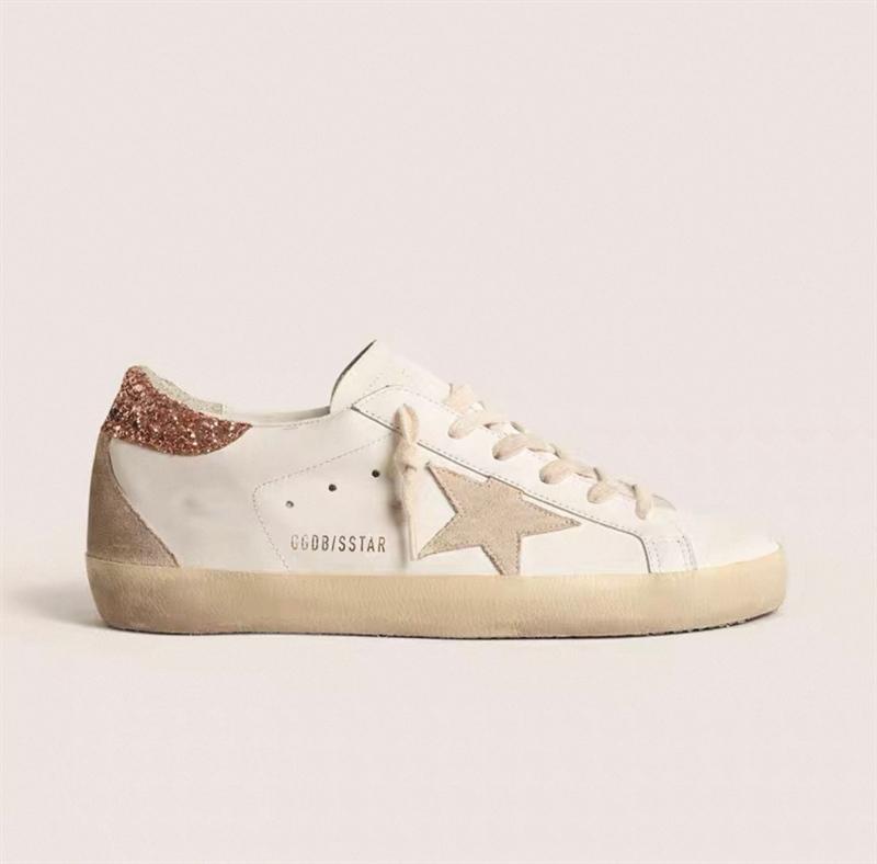 Golden Goose Super-Star Orange Heel Sneakers